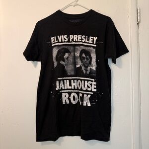 Vintage Elvis Presley "Jailhouse Rock" Mugshot Graphic Tee - Rockabilly Grunge